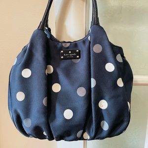 Kate Spade blue polka dot tote